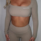 GYM GIRL ERA EXCLUSIVE Camel brown Sculpt square neck top