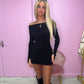 Black Bardot knitted dress