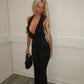 Black ruffle jumpsuit