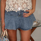Denim Fit And Flare Mini Skirt (built in shorts)