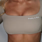 GYM GIRL ERA EXCLUSIVE Camel brown Sculpt square neck top