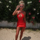 LIMITED EDITION HAND MADE AND DESIGNED IN HOUSE: red multi-way skirt