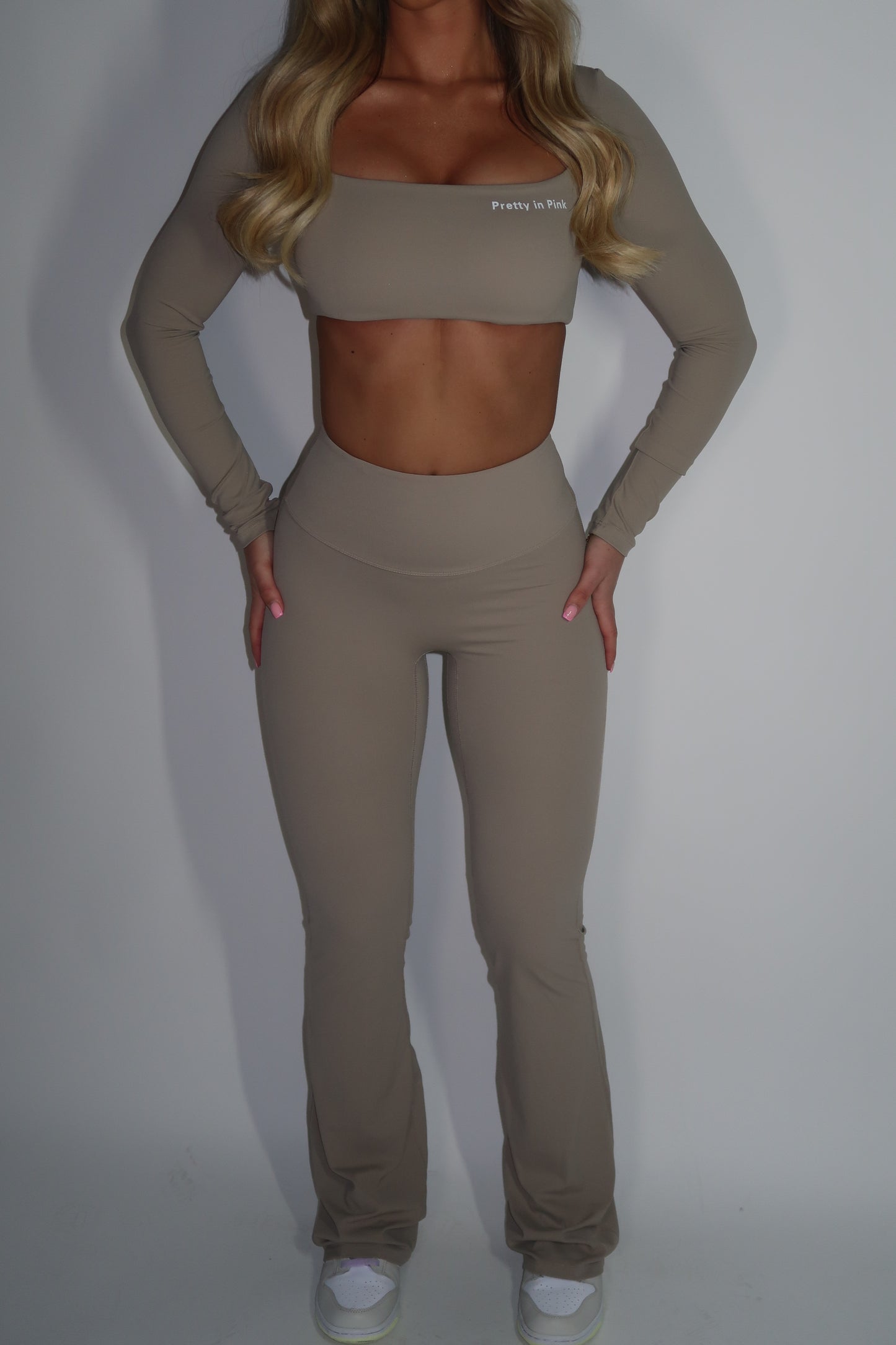 GYM GIRL ERA EXCLUSIVE Camel brown Sculpt square neck top