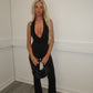 Black ruffle jumpsuit