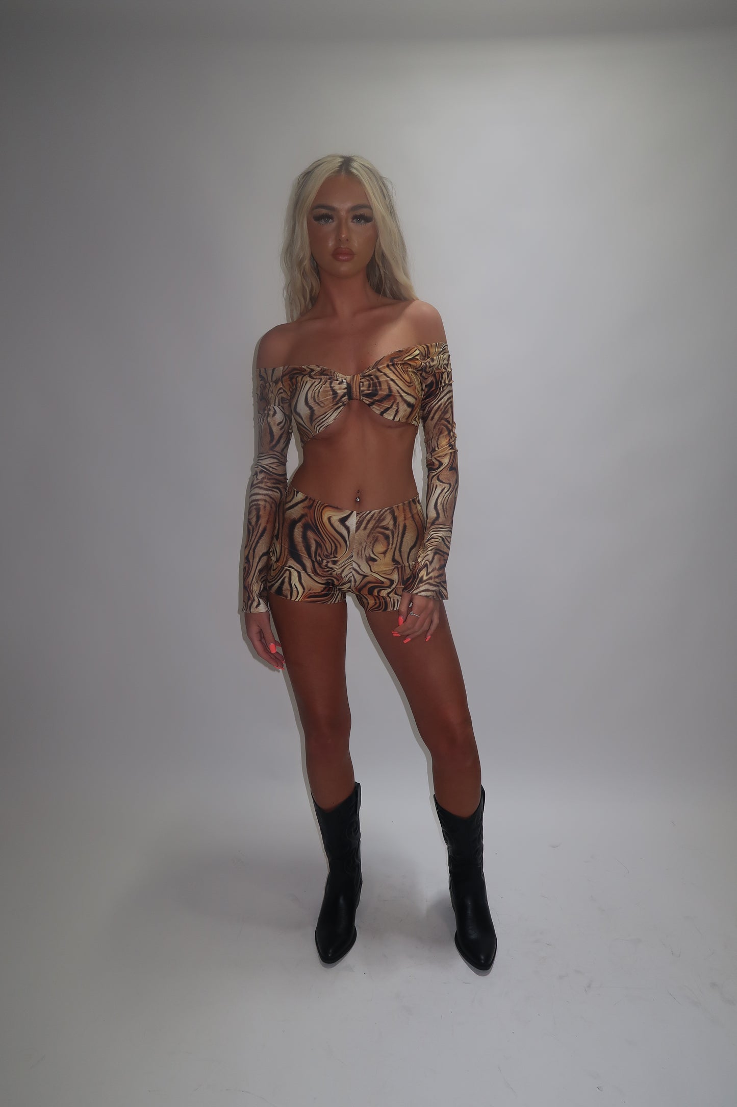 LIMITED EDITION HAND MADE AND DESIGNED IN HOUSE: ‘Melody’ top and shorts co-ord