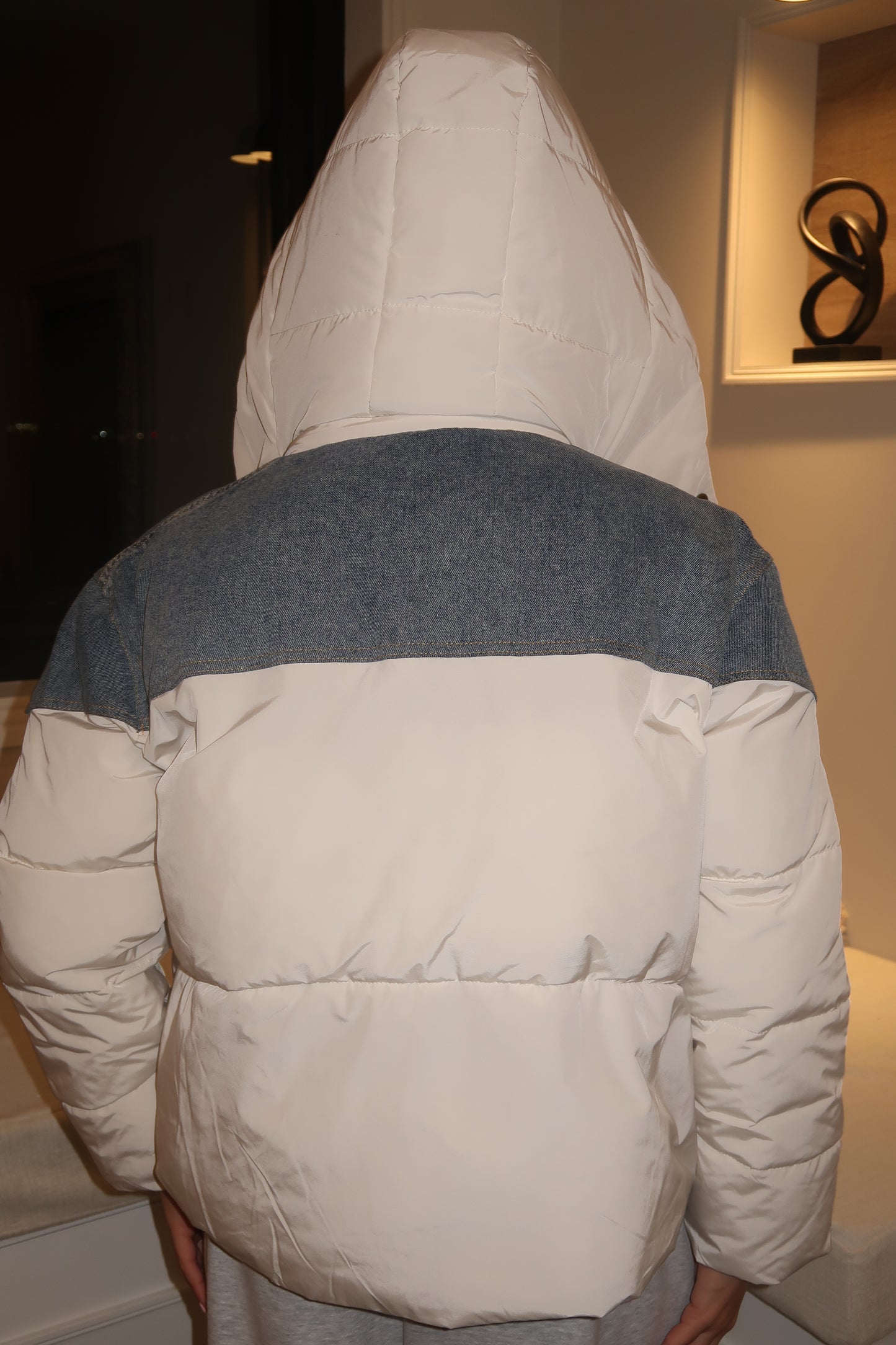 Denim white contrast jacket