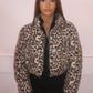 Leopard print shimmer jacket