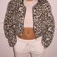 Leopard print shimmer jacket