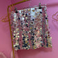 Disc silver sequins skirt