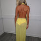 Yellow plunge dress