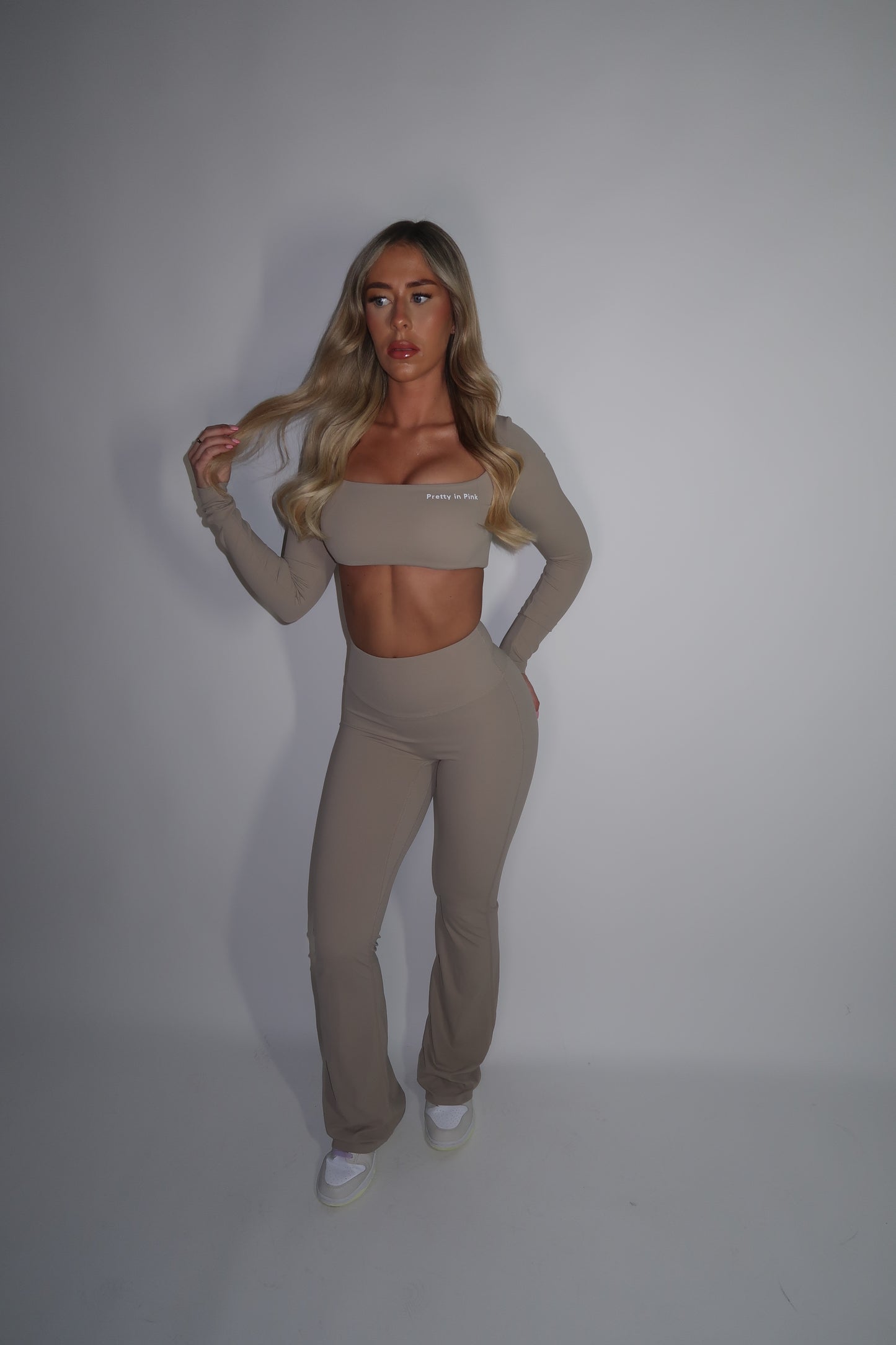 GYM GIRL ERA EXCLUSIVE Camel brown Sculpt square neck top