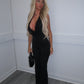 Black ruffle jumpsuit
