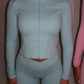 PRE-ORDER GYM GIRL ERA EXCLUSIVE Blue Sculpt jacket