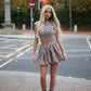 LIMITED EDITION HANDMADE & DESIGNED IN HOUSE: Tartan top and puff skirt