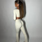 GYM GIRL ERA EXCLUSIVE Cream Sculpt flared bottoms