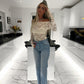 Off white off the shoulder lace top