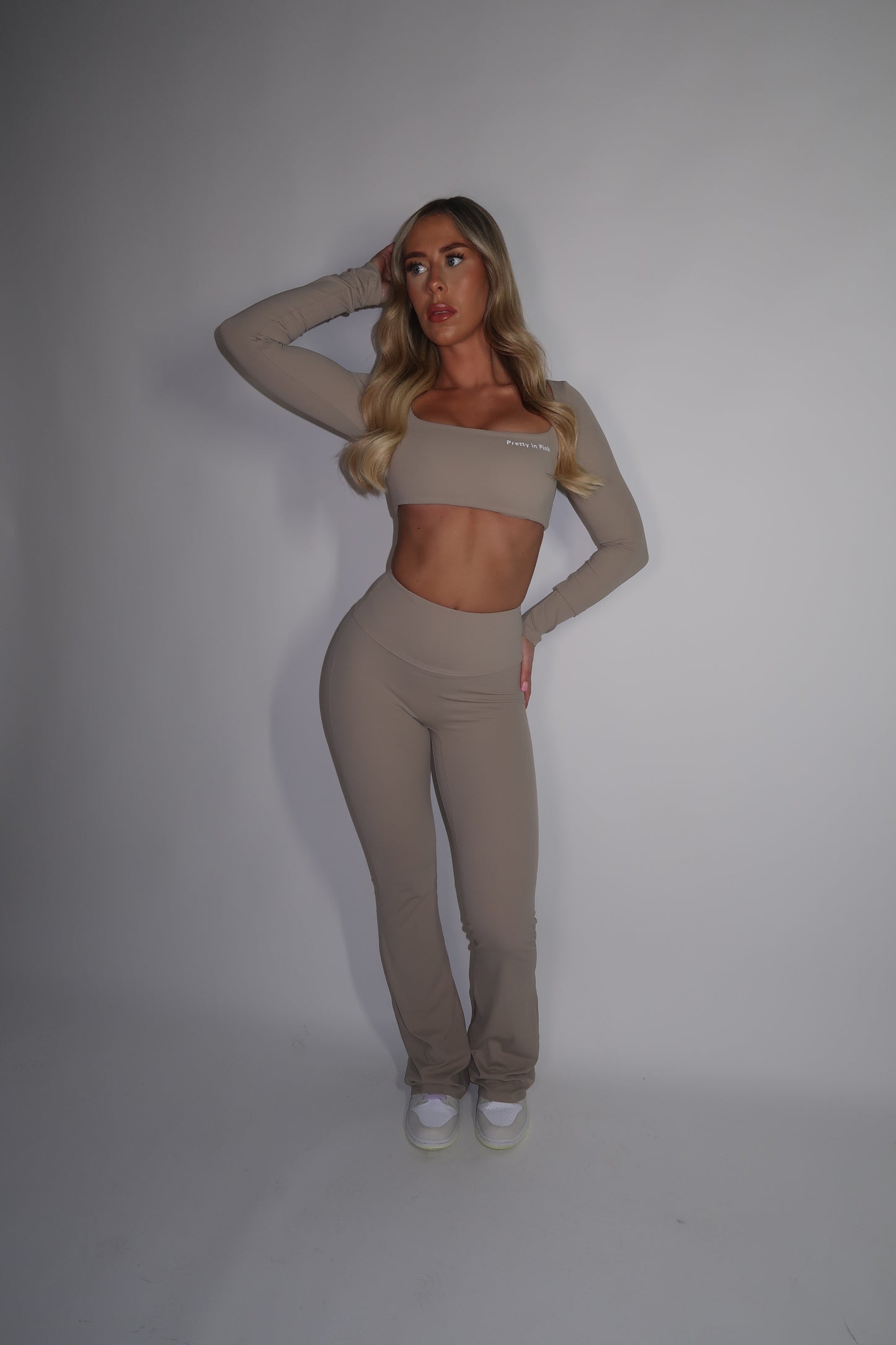 GYM GIRL ERA EXCLUSIVE Camel brown Sculpt square neck top