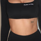 GYM GIRL ERA EXCLUSIVE Black Sculpt square neck top