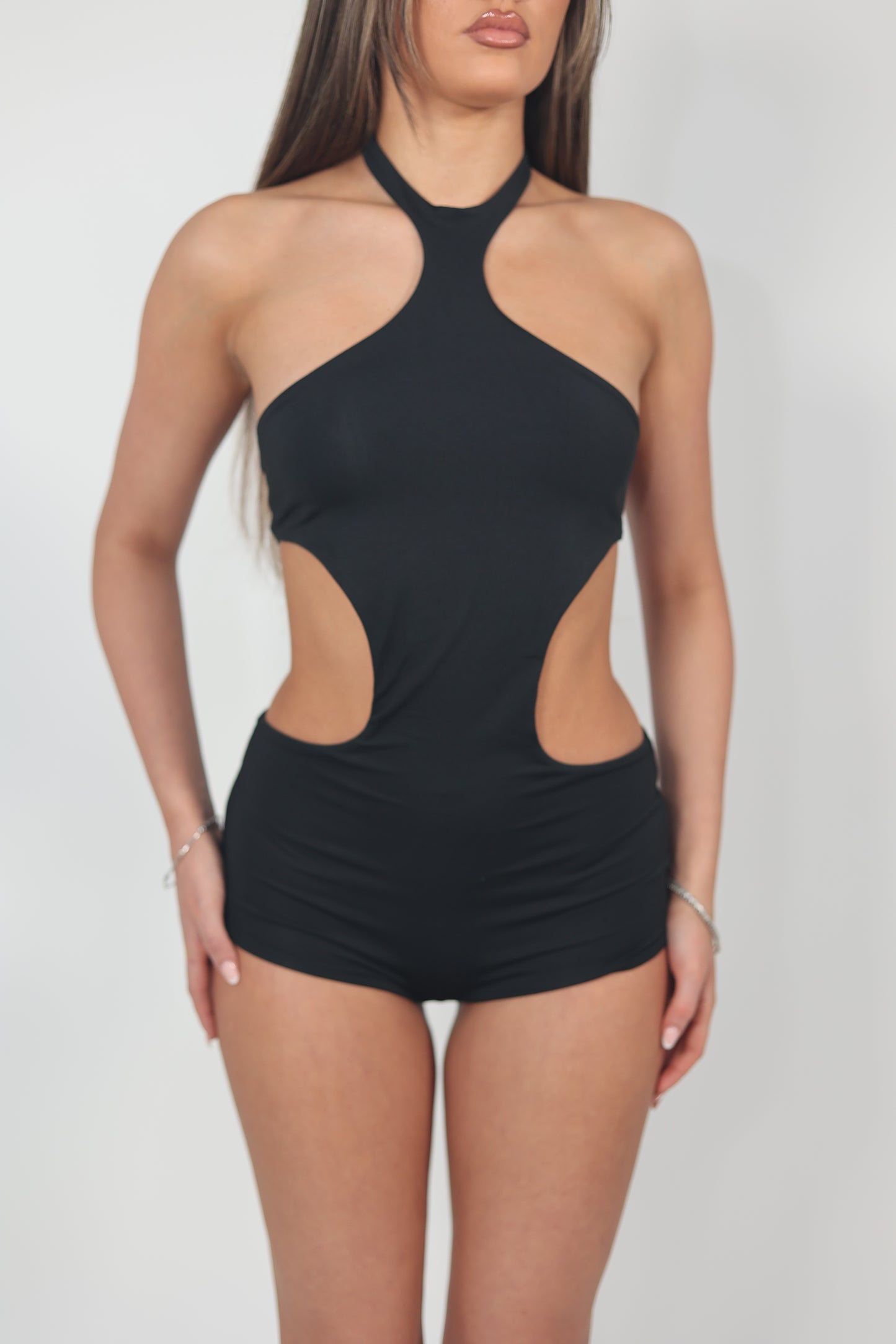 Elle black playsuit