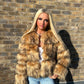 Raccoon Faux fur 3/4 sleeve coat