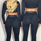 PRE-ORDER GYM GIRL ERA EXCLUSIVE Black Sculpt square neck top