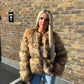 Raccoon Faux fur 3/4 sleeve coat
