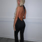 Black ruffle jumpsuit