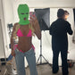 Green Balaclava and pink top