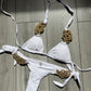 White golden goddess bikini bottoms
