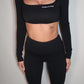 GYM GIRL ERA EXCLUSIVE Black Sculpt square neck top