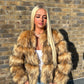 Raccoon Faux fur 3/4 sleeve coat