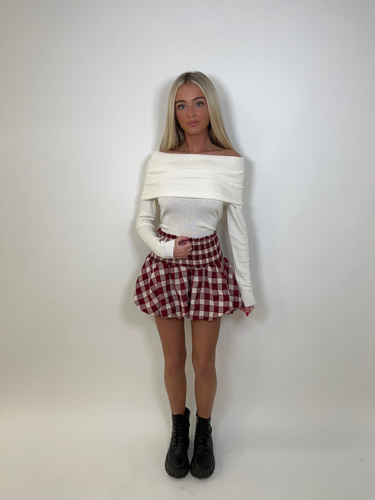 Soft knit Bardot jumper