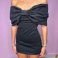 Black bow front dress