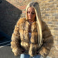Raccoon Faux fur 3/4 sleeve coat