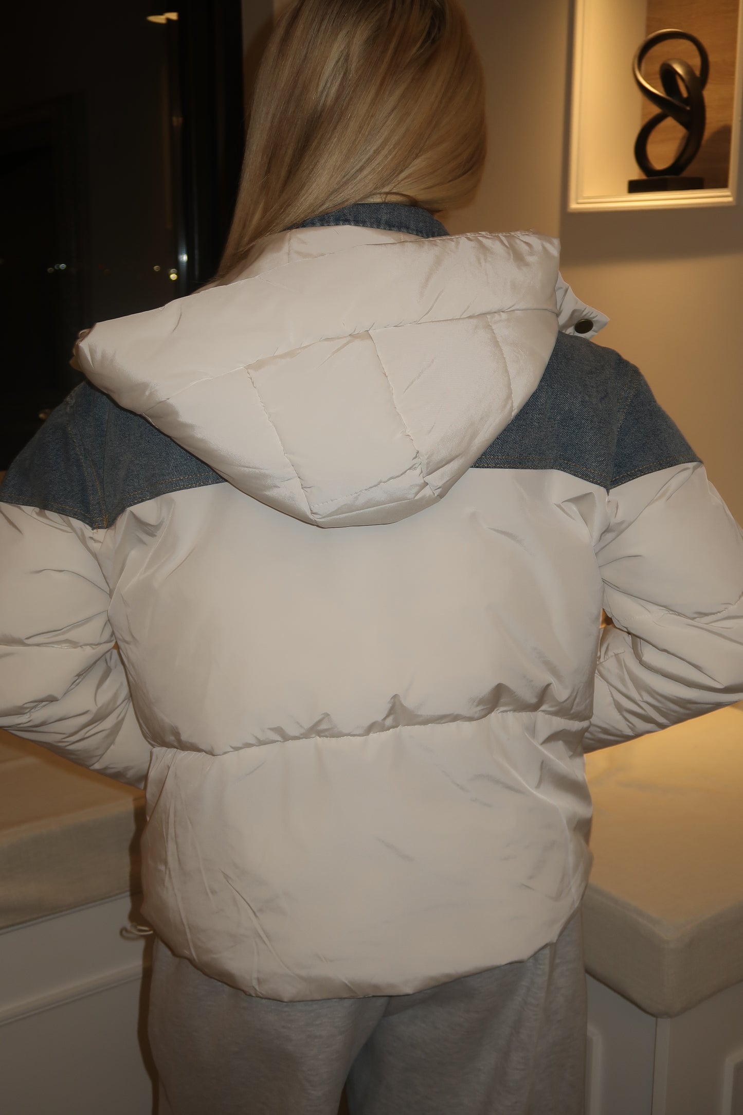 Denim white contrast jacket