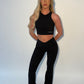GYM GIRL ERA EXCLUSIVE Black sculpt silhouette top