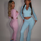 PRE-ORDER GYM GIRL ERA EXCLUSIVE Blue Sculpt jacket
