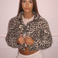 Leopard print shimmer jacket