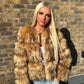 Raccoon Faux fur 3/4 sleeve coat