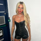 Pvc black corset