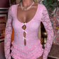 Lydia pink playsuit