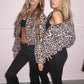 Leopard print shimmer jacket