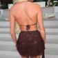 LIMITED EDITION HAND MADE AND DESIGNED IN HOUSE: Brown lace Lilly dress