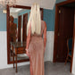 Gold sparkle split skirt and top