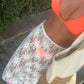 LIMITED EDITION HAND MADE AND DESIGNED IN HOUSE: Off white lace cover up maxi skirt