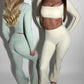 GYM GIRL ERA EXCLUSIVE Cream Sculpt flared bottoms