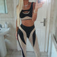 Black mesh leggings
