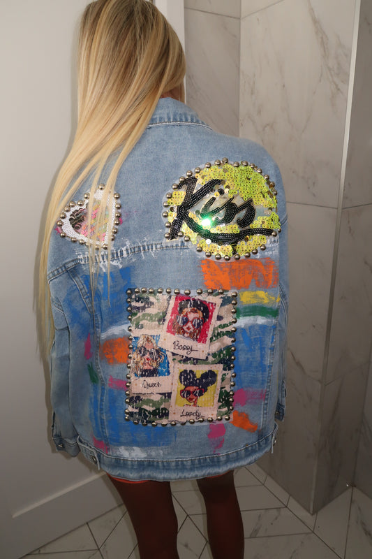 ‘Kiss’ Statement denim jacket