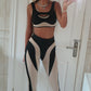 Black mesh leggings