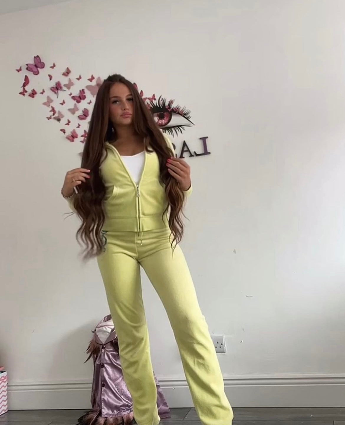Limited edition neon yellow tracksuit